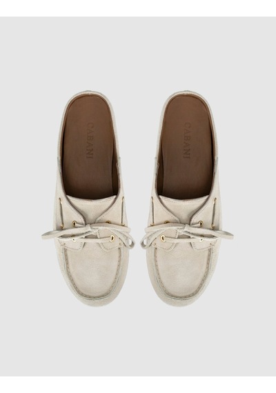 Süet Bej Kadın Mule Loafer
