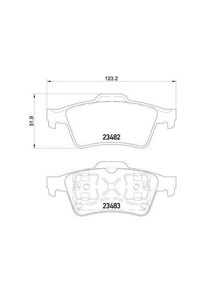 Focus Arka Fren Balatasi 2004-2011 7701207996 Gdb1469 1.6 Zetec, 1.4 L Duratec, 1.6 Tdcı Duratorg, 1.6 L Duratec Ti-vct