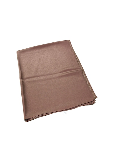 Mim Eşarp Mısırlı Eşarpları Taşlı Jan Jan Abiye Şal 75x190 Cm Kahverengi