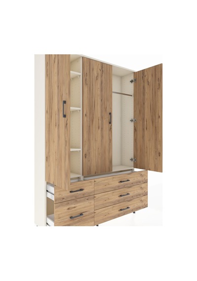 Arges Dolap 5 Raflı 5 Çekmeceli Tek Askılı 132x30x195 Aytaşı-çam/çam Atlas Çam/atlas Çam Arges Dolap 5 Raflı 5 Çekmeceli Tek Askılı 132x30x195 Aytaşı-çam/çam Atlas Çam/atlas Çam