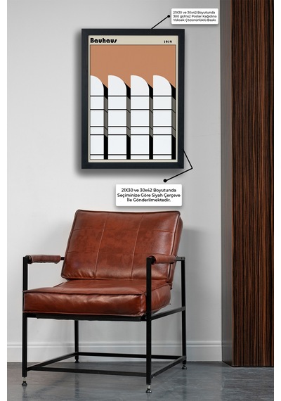 Bauhaus Seri-e 1919 Siyah Çerçeveli Poster Tablo