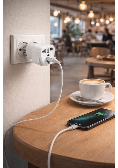 Universal Priz Adaptörü Seyahat Tipi Çoklu Girişli Fiş Dönüştürücü Eu Us Uk Au Uyumlu 220v 110v Dönüştürücü Taşınabilir Kompakt Adaptör Çok Renkli