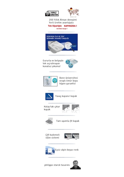 Duravit Klozet Özel Kutulu Starck 3 Asmakapak Dahil45273900A1
