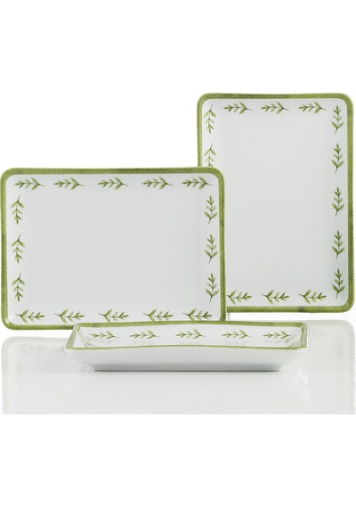 Kütahya Porselen Bellis 18x13 3 Parça Düz Tabak 10279552