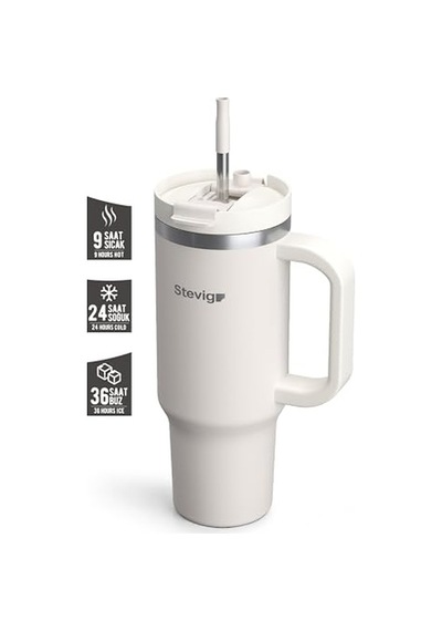 2 Moods Tuck-in Tumbler Sızdırmaz Çelik Termos 900 Ml White Sand St-242 Açık Beyaz