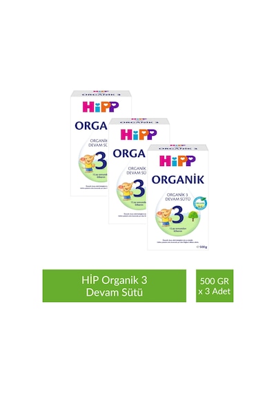 Hipp 3 Organik Devam Sütü 500 G x 3 Adet