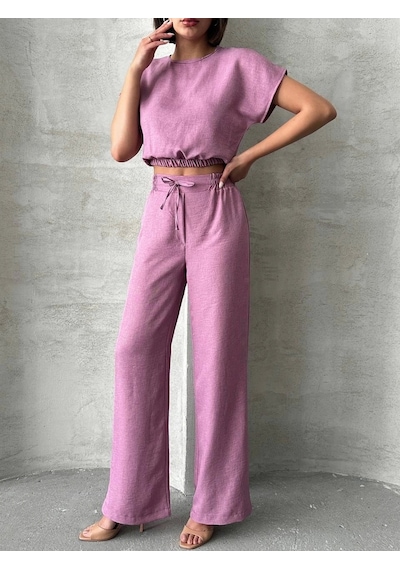 Kazax Bluz Pantolon Takım S255057 Gül