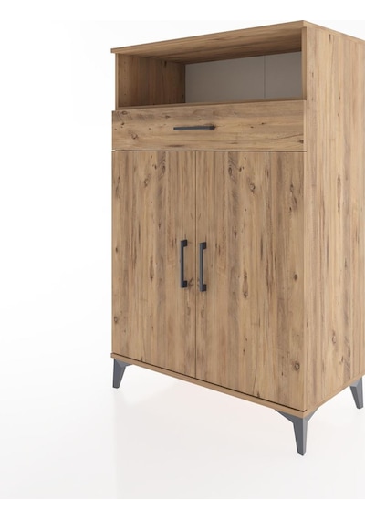 Hyperion Dolap 3 Raflı Tek Çekmeceli 2 Kapaklı 88x44x134 Çam-çam Atlas Çam