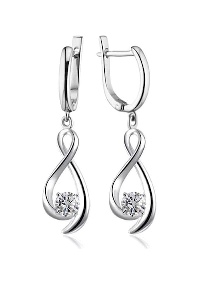 Brezza Lusso Jewelry 925 Ayar Gümüş Sonsuzluk Sallantılı Bayan Küpe