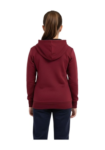 Çocuk Bordo Kapüşonlu Cepli 3 İplik Kız Erkek Sweatshirt Bgl-st05004 Bordo