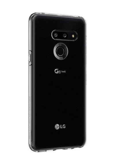Spigen G8 Thinq İle Uyumlu Kılıf Liquid Crystal Crystal Clear Şeffaf