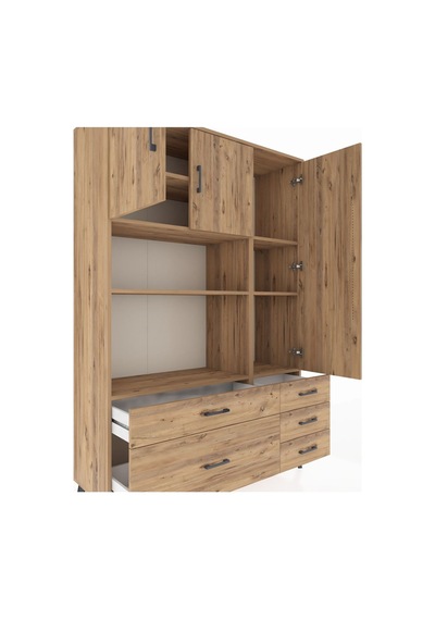 Hyperion Dolap 7 Raflı 5 Çekmeceli 3 Kapaklı 132x44x195 Çam-çam/çam Atlas Çam/atlas Çam Hyperion Dolap 7 Raflı 5 Çekmeceli 3 Kapaklı 132x44x195 Çam-çam/çam Atlas Çam/atlas Çam