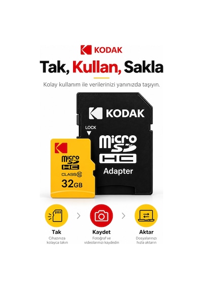 Kodak Class 10 32 Gb Mıcro Sdhc Hafıza Kartı