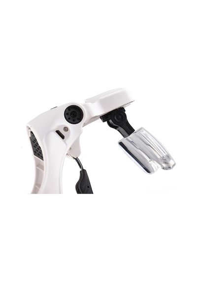 Bosphorusboutique 5 Mercekli Şarj Edilebilir Led Büyüteç Gözlük - 1.0x-3.5x Lens, Ayarlanabilir Baş Bandı Ve Usb Şarj