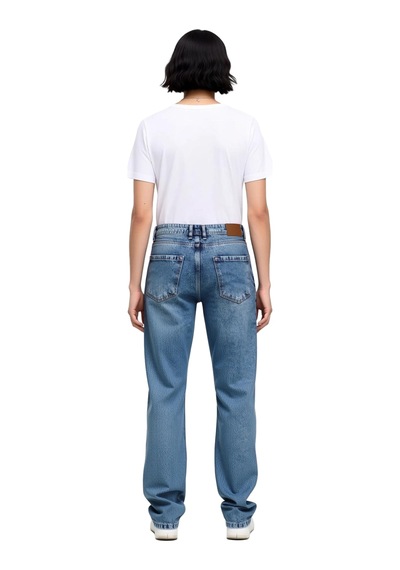Ersefa Erkek Geniş Paça Kot Pantolon Cool & Comfort Fonksiyonel Dayanıkl Mavi