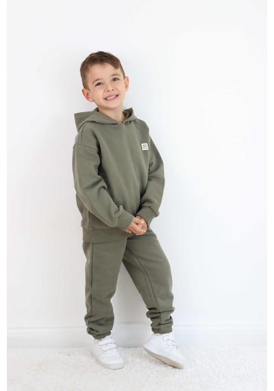 Miababy Unisex Kapşonlu Eşofman Takımı Haki