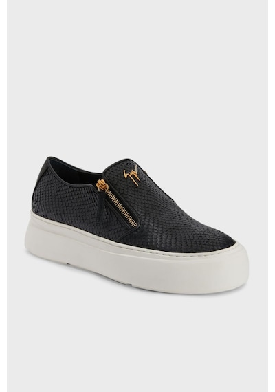 Giuseppe Zanotti Erkek Ayakkabı Eu40010-021 Siyah-beyaz Siyah-beyaz