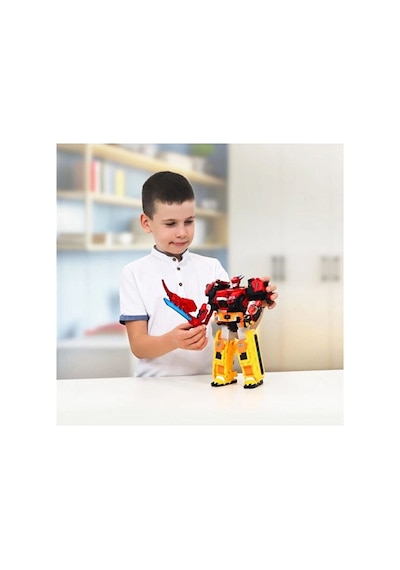 Dinoster Heroes Raptor Tron Dönüştürülebilir Büyük Robot Figür Dev Robot