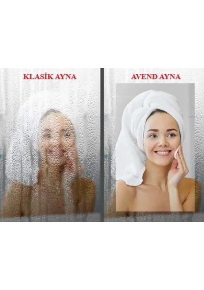 Akıllı Ayna Buhar Tutmayan 3 Renk Ledli Dekoratif Banyo Duvar Ofis Lavabo Aynası 75 Cm Diğer