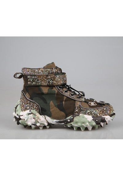 Guja 23k351 Boğazlı Yeşil Kadın Sneakers 001