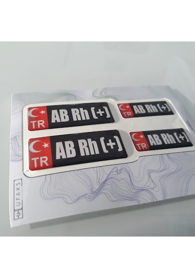 Kan Grubu Kask Set Damla Sticker Etiket