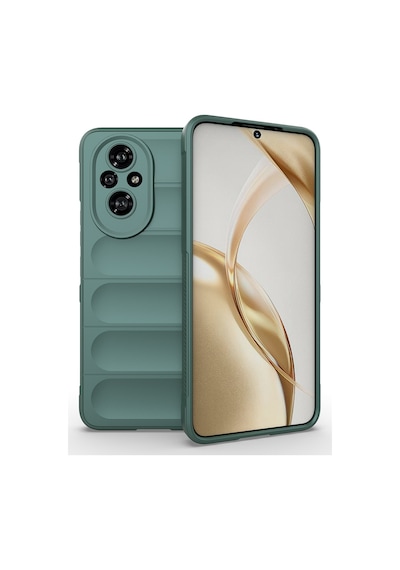 Honor 200 Kılıf Elde Tutma Kolaylıkla Kaydırmaz Kenar Line Dizayn Optietnik Kapak Koyu Yeşil