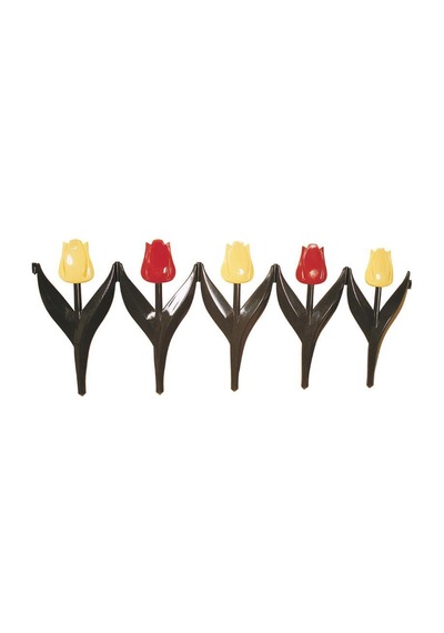 Omnipazar Sy-5996 Lale Plastik Bahçe Çiti 30x75 Cm 4'lü Set Sarı-kırmızı