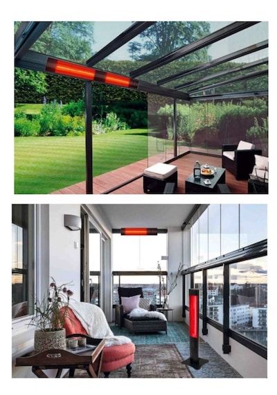 Ardonat Halogen Black Twin Pro Çifli 4000 W Kumandalı Cafe ve Teras Dış Mekan Isıtıcı