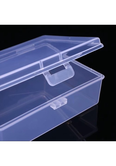 Tr 9x6cm Mini Şeffaf Eşya Takı İskambil Saklama Kutusu Organizer Düzenleyici Klipsli Kapaklı Kutu Genel