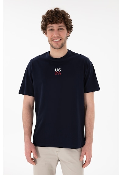 U.S. Polo Assn. Erkek Comfort Fit Bisiklet Yaka Lacivert Tişört 50306450-VR033