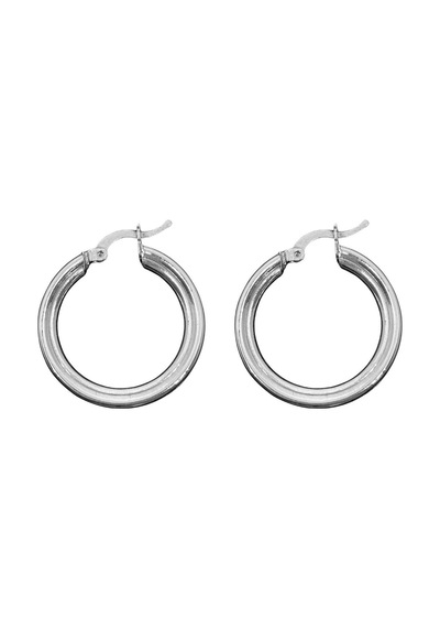 Oya Silver Sıra Taşlı Kadın Gümüş Halka Küpe 2.5x2.5cm