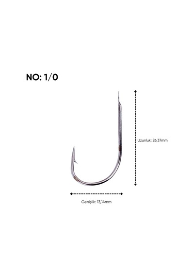 Olta İğnesi - Fishack 505 - No: 1/0 1000'li Paket