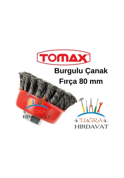 Tomax Burgulu Çanak Fırça 80 Mm Çimento, Cüruf Temizleme