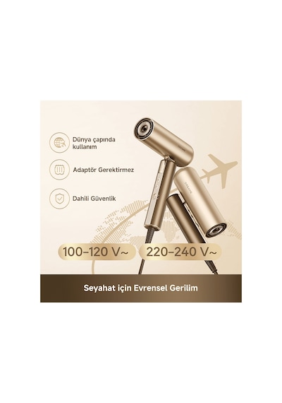 Dreame Pocket Aura Saç Şekillendirme Özellikli Saç Kurutma Makinesi Altın