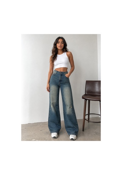 Kene Jeans Tint İşlemli Diz Lazer Yırtık İşlemli İspanyol Paça Denim/kot Pantolon Jeans Tint İşlemli Kene Jeans Tint İşlemli Diz Lazer Yırtık İşlemli İspanyol Paça Denim/kot Pantolon Jeans Tint İşlemli