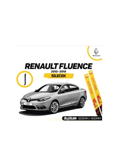 Renault Fluence İnwells Ön Muz Silecek Takımı 2010-2018