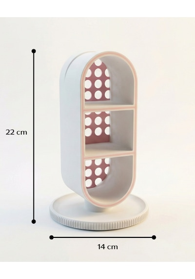 Elana Design Raflı Gamer Kulaklık Standı & Masa Üstü Organizer 1 Adet Mini Figür li - Beyaz