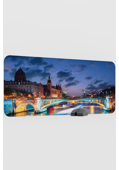 Fransa Paris France V1 90x40 Xxl Gaming Kauçuk Kaymaz Taban Mouse Pad Fare Altlığı