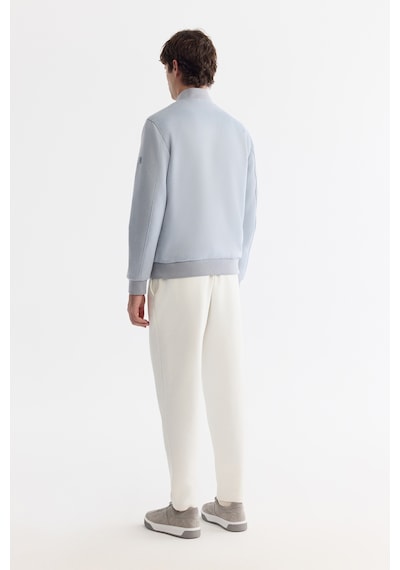 Avva Erkek Mavi Bomber Yaka Süet Dokulu Mevsimlik Comfort Fit Mont B006045