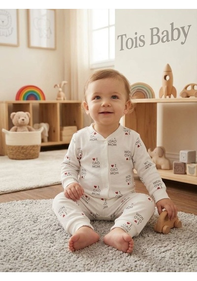 Tois Baby Organik Hastane Çıkışı Bebek Takımı 0-3 Ay Beyaz