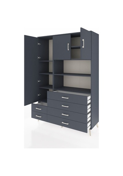 Hyperion Dolap 8 Raflı 6 Çekmeceli 3 Kapaklı 132x44x195 Antrasit-antrasit/antrasit Antrasıt/antrasıt Hyperion Dolap 8 Raflı 6 Çekmeceli 3 Kapaklı 132x44x195 Antrasit-antrasit/antrasit Antrasıt/antrasıt