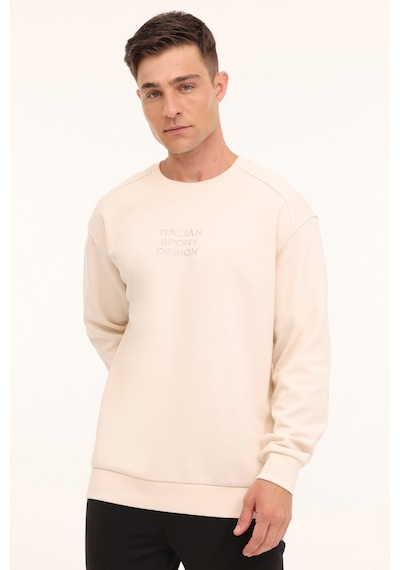 Lotto M-horton C Neck Swt 4pr Ekru Erkek Sweatshirt 000000000101887483 Bej