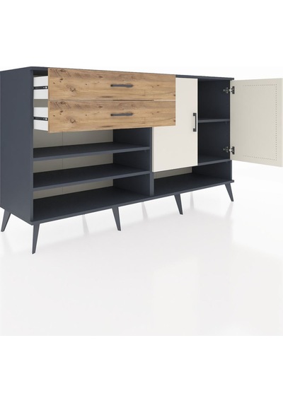 Hyperion Konsol 4 Raflı 2 Çekmeceli 2 Kapaklı 176x44x99 Antrasit- Antrasit-aytaşı/çam Hyperion Konsol 4 Raflı 2 Çekmeceli 2 Kapaklı 176x44x99 Antrasit- Antrasit-aytaşı/çam