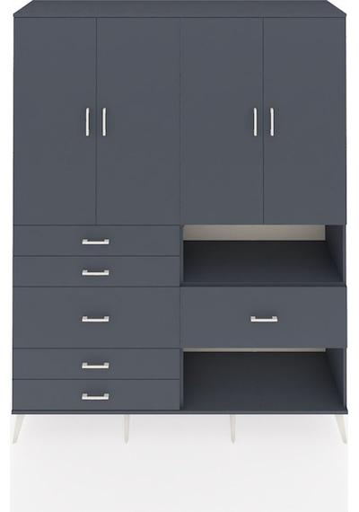 Hyperion Gardrop 7 Raflı 6 Çekmeceli 4 Kapaklı 176x44x221 Antrasit-antrasit Antrasit Hyperion Gardrop 7 Raflı 6 Çekmeceli 4 Kapaklı 176x44x221 Antrasit-antrasit Antrasit