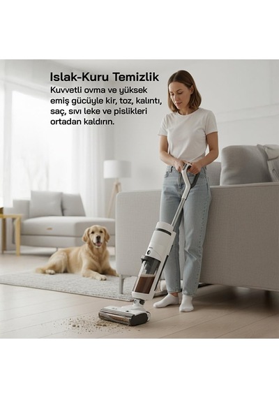 Sfc-4103 Şarjlı Islak Kuru Zemin Süpürgesi Bldc Motor, Otomatik Temizlik, Led Işıklı Başlık