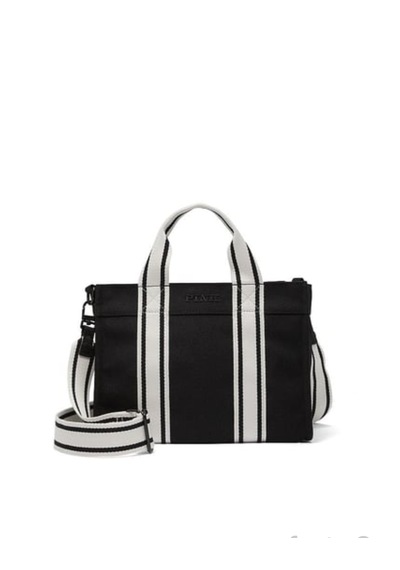 Pink Pınk Mini Çapraz Askılı Kanvas Tote Çanta Siyah