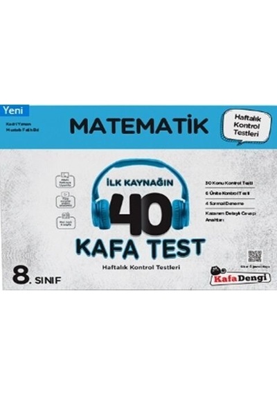 8. Sınıf Matematik İlk Kaynağın 40 Kafa Test Kafa Dengi Yayınları