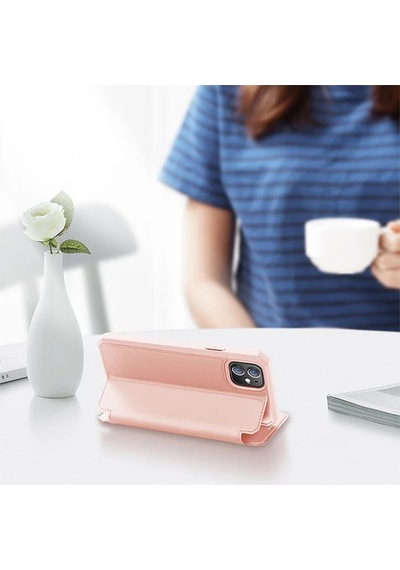 Dux Ducis Apple     Uyumlu iPhone 12/12 Pro Kılıf Mıkantıslı Kapaklı Flip Cover Kılıf Skin X Series Flip Case- 5775