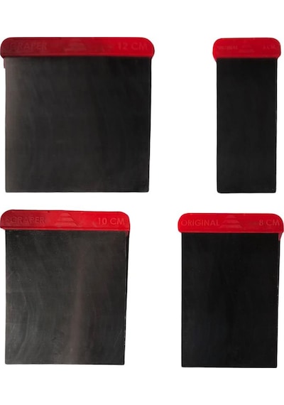İzmir Fırça Oto Spatula Takımı - 5-8-10-12 X 12 Cm. - 4 Parça Set