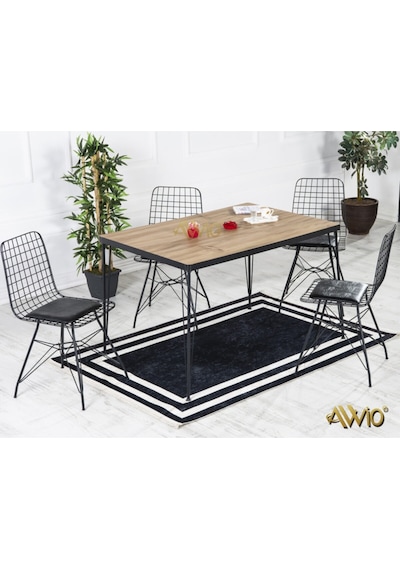 Avvio Arya 4 Kişilik 80x120 Yemek Masası Takımı-mutfak Masası Takımı-akça Oval Kenar Akçaağaç Avvio Arya 4 Kişilik 80x120 Yemek Masası Takımı-mutfak Masası Takımı-akça Oval Kenar Akçaağaç